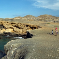 The seaside cliffs of Cabo de la Vela
