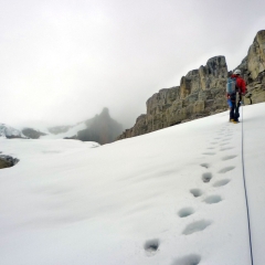 En el glaciar