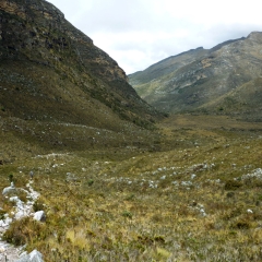 Hiking through one of El Cocuy's valleys