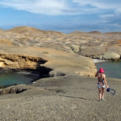 Walking along the coast of Cabo de la Vela